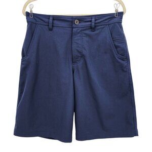 Lululemon Mens 32 Shorts Flat Front Navy Blue Golf Athleisure Chino Shorts